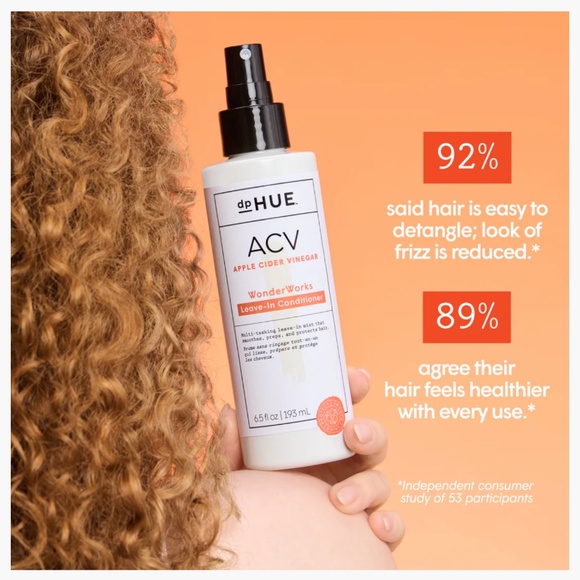 dp HUE Apple Cider Vinegar Wonderworks Leave-In Conditioner 6.5 oz 193 ml NEW - Picture 4 of 6
